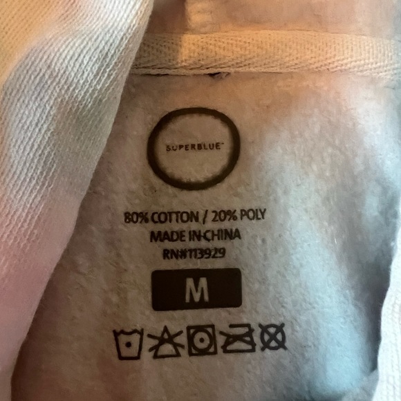 Tie Dye Hoodie - pink and blue cropped - Picture 5 of 10